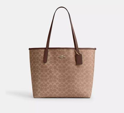 Bolso tote Coach City en lona de la firma 