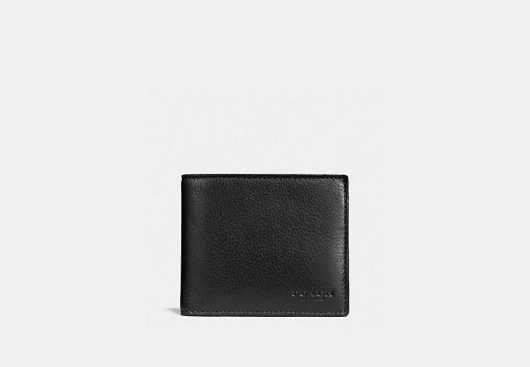 Coach 3-In-1 Wallet Smooth Calf Leather Black