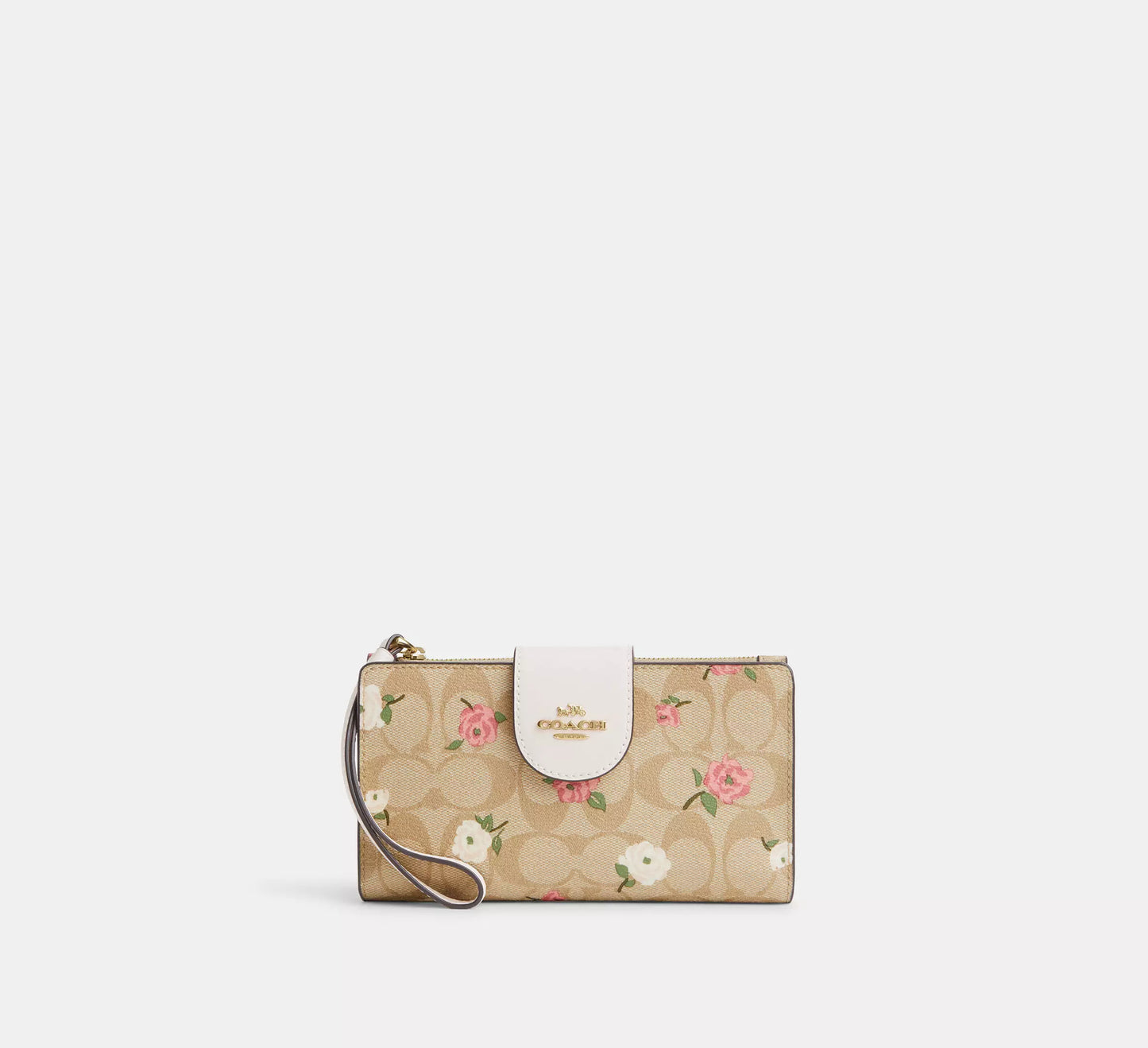 Coach Phone Wallet In Colorblock Signature Canvas