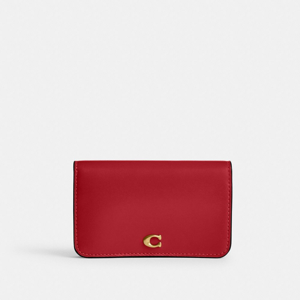 Coach Essential Slim Card Case Classic Brass/Poppy