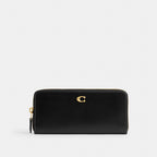 Coach Essential Slim Accordion Zip Wallet Brass Black