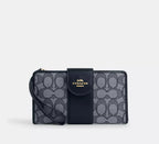Coach Phone Wallet In Colorblock Signature Canvas