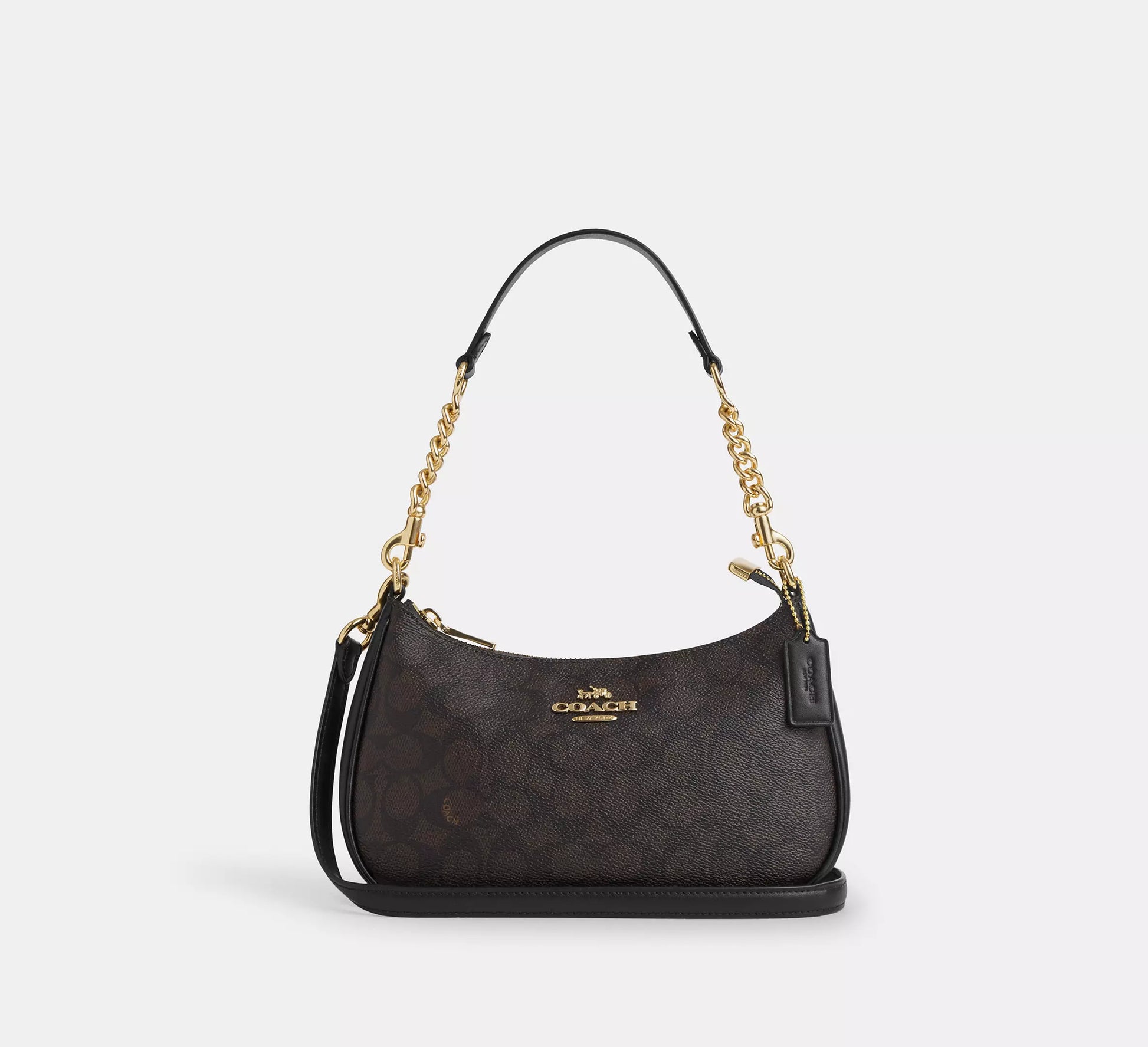 ★Coach★ terry shoulder bag CX214 SV/BK Coach Teri Shoulder Bag – Adjustable Crossbody in Signature