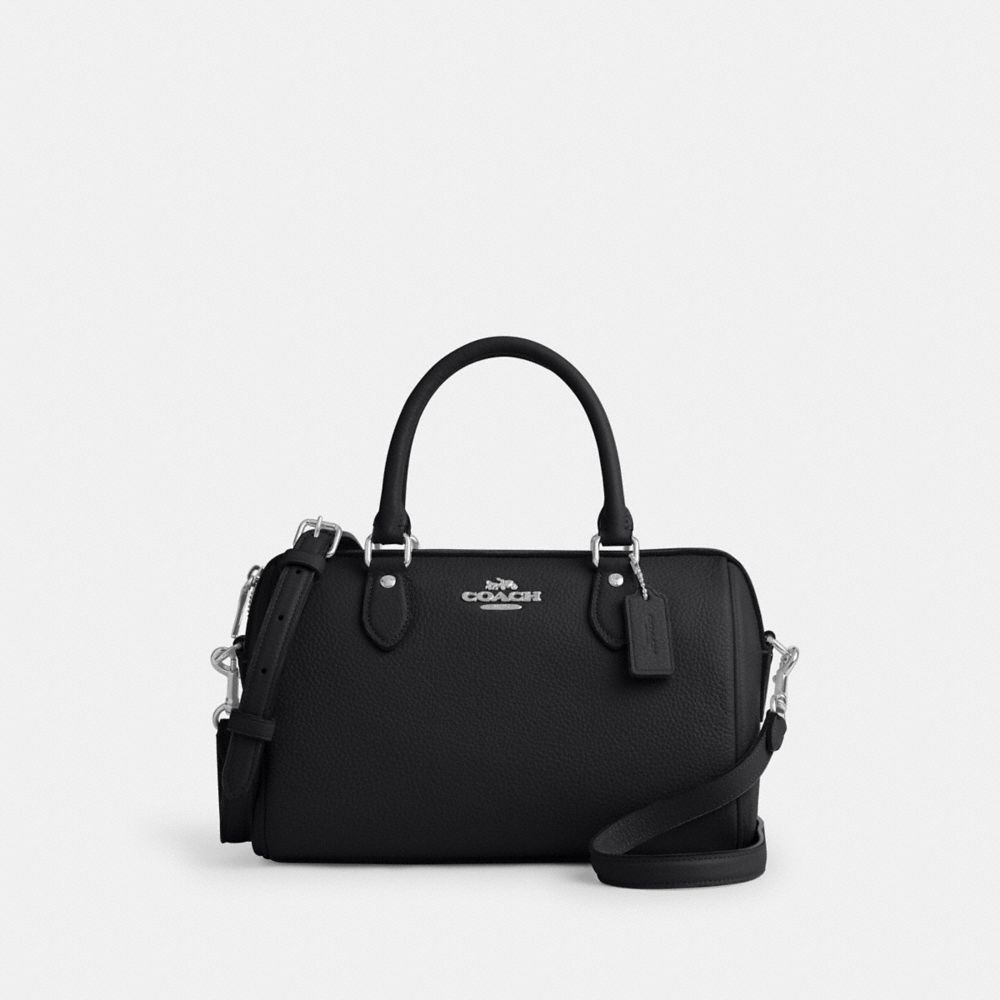Coach Rowan Satchel Silver/Black