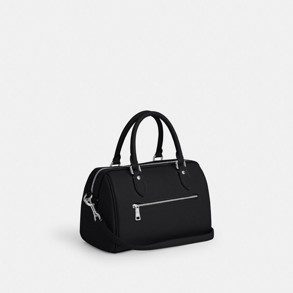 Coach Rowan Satchel Silver/Black