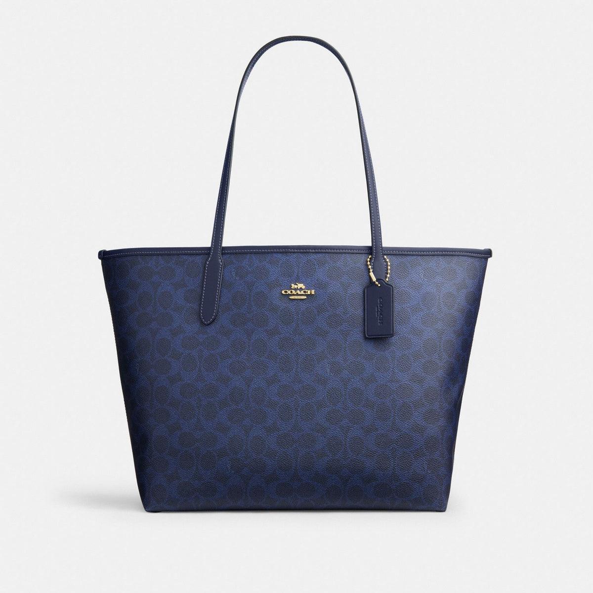 City Tote Signature Gold/Navy