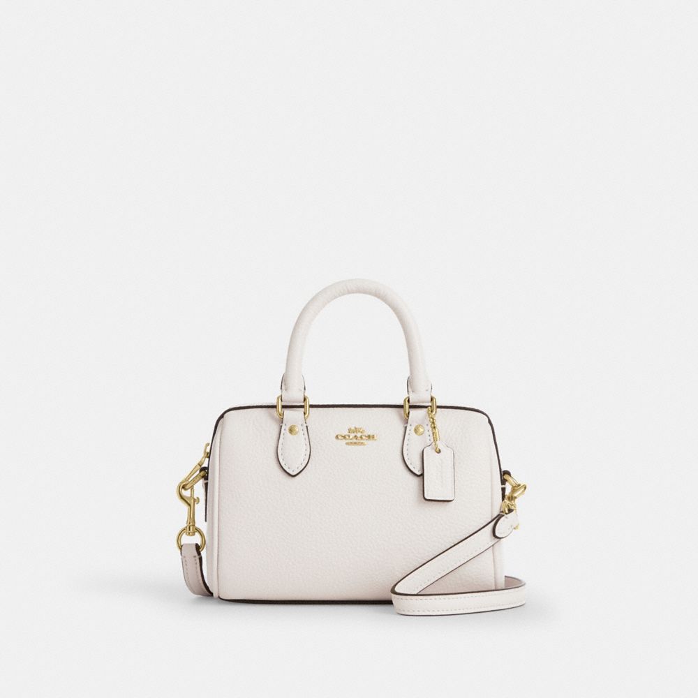 Coach Mini Rowan Crossbody Bag Gold/Chalk