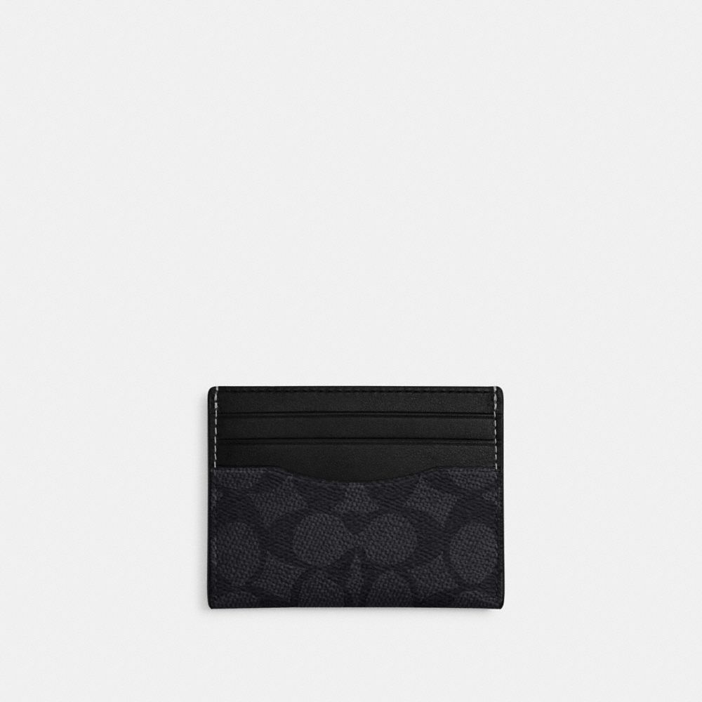 Coach Slim Id Card Case charcoal/black