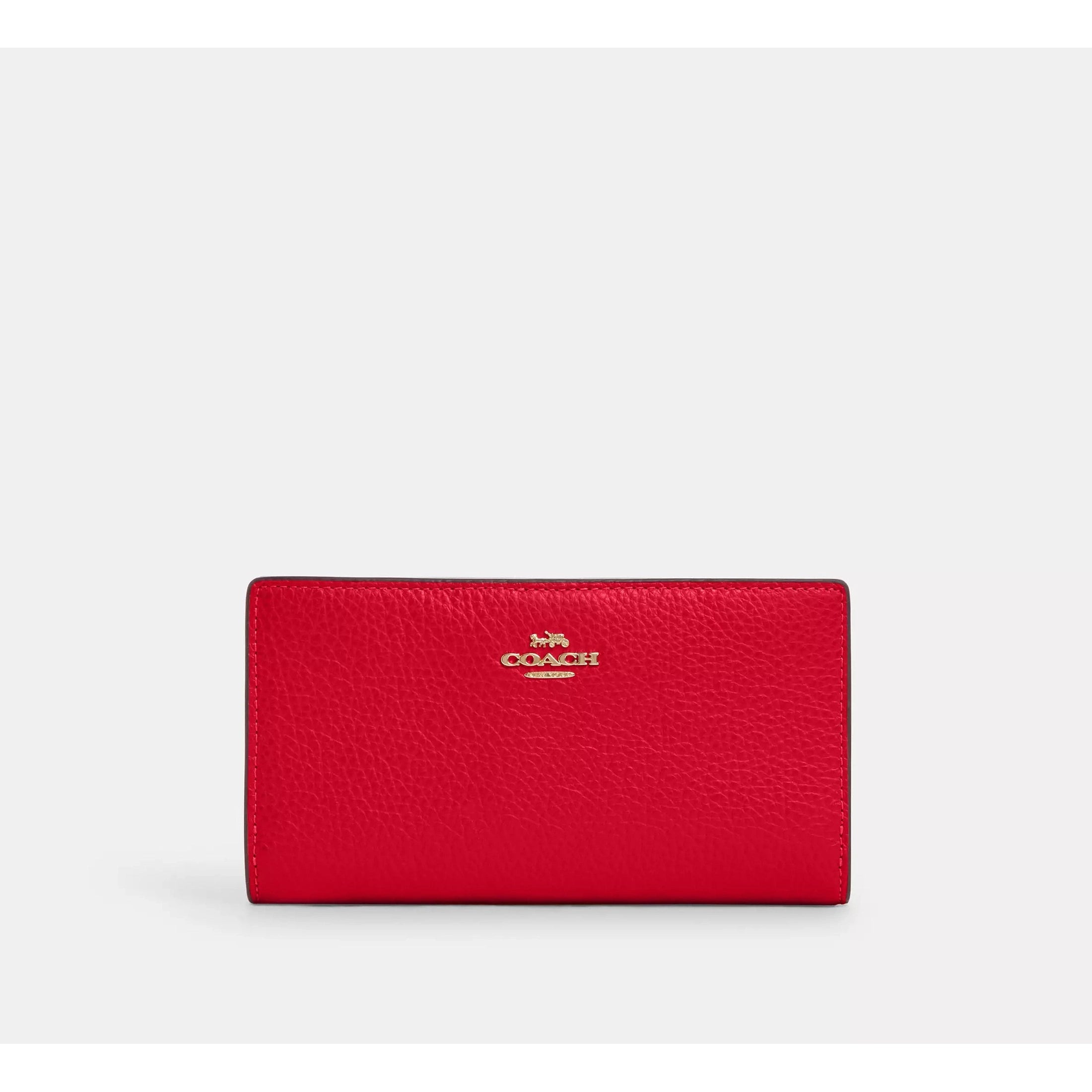 Cartera fina con cremallera de Coach en lona distintiva 
