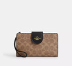 Coach Phone Wallet In Colorblock Signature Canvas
