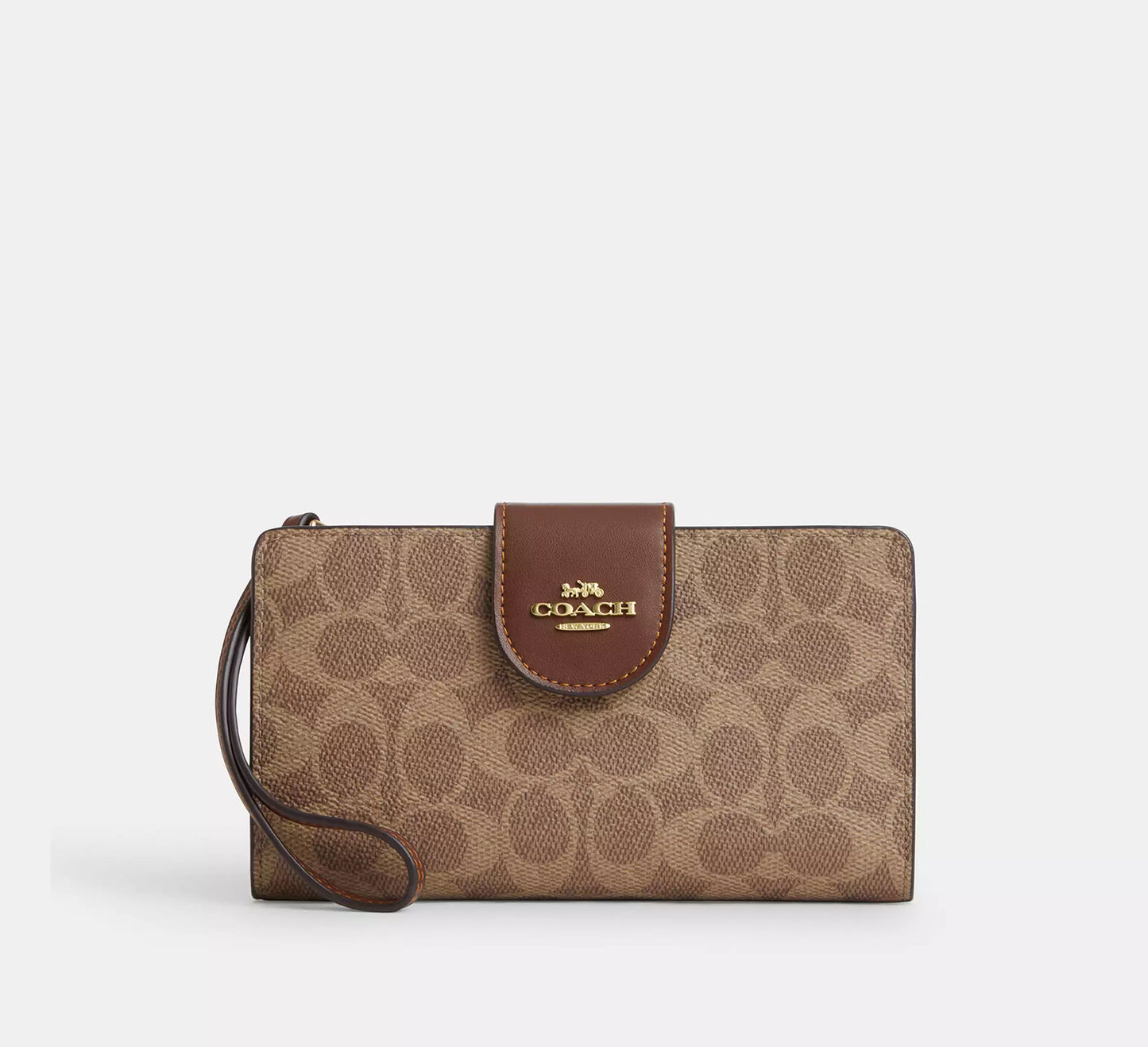 Coach Phone Wallet In Colorblock Signature Canvas