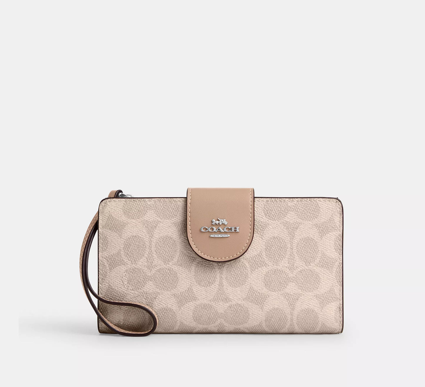 Coach Phone Wallet In Colorblock Signature Canvas