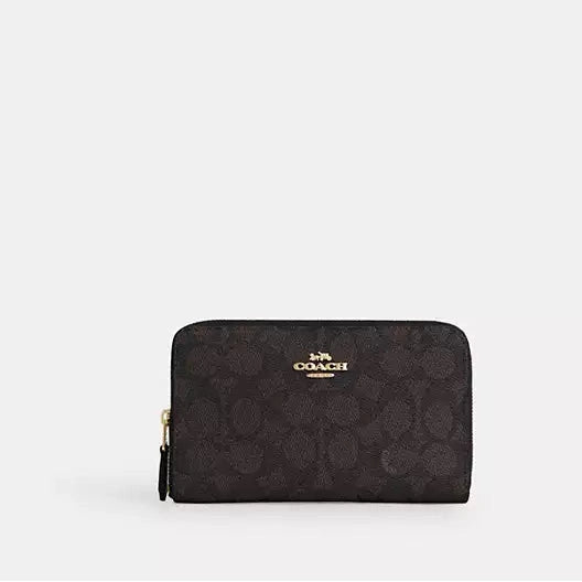 Cartera mediana con cremallera y portadocumentos Coach 