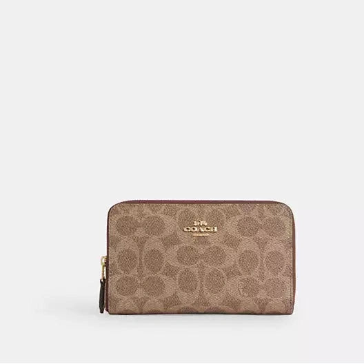 Cartera mediana con cremallera y portadocumentos Coach 