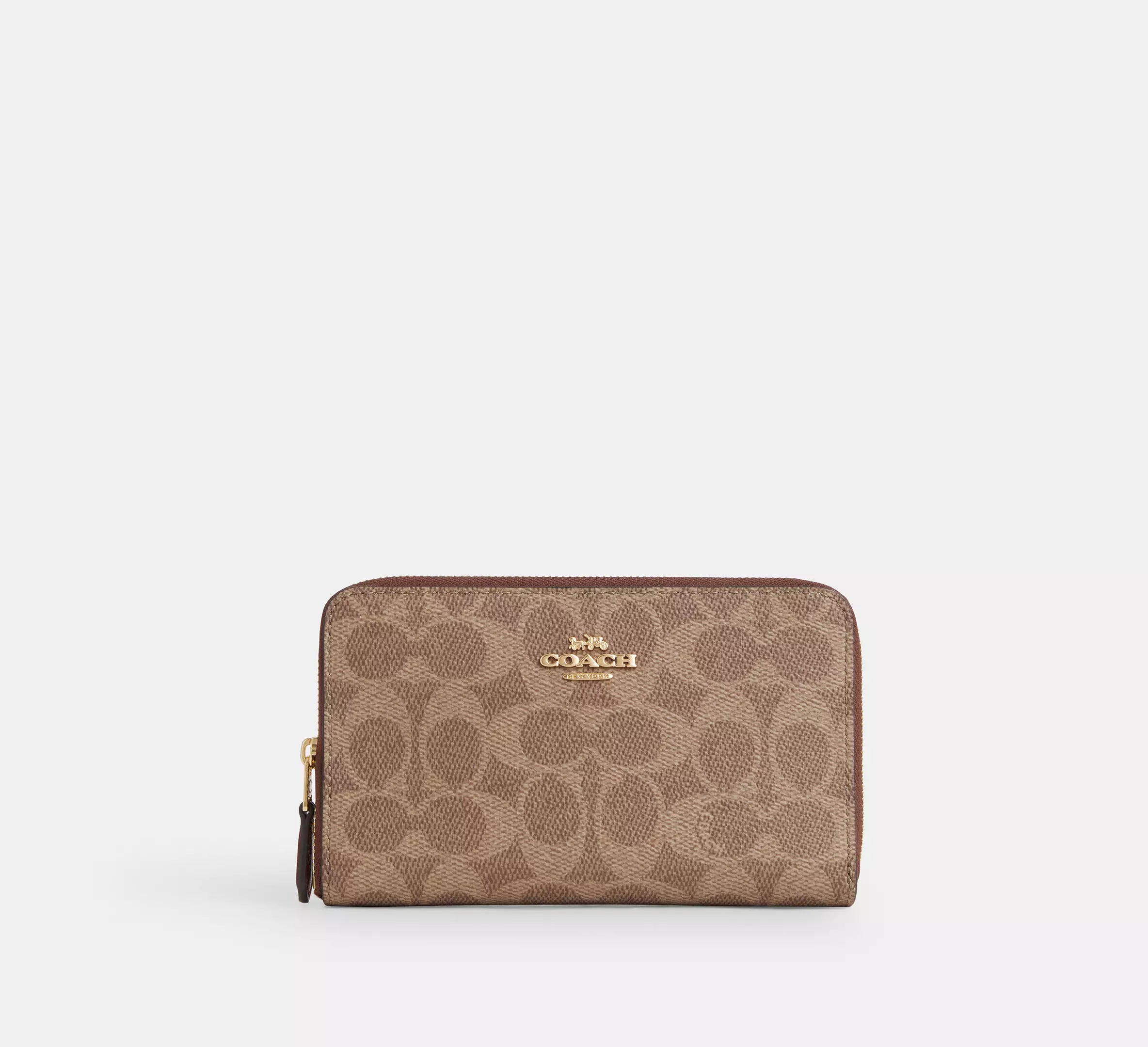 Cartera mediana con cremallera y portadocumentos Coach 