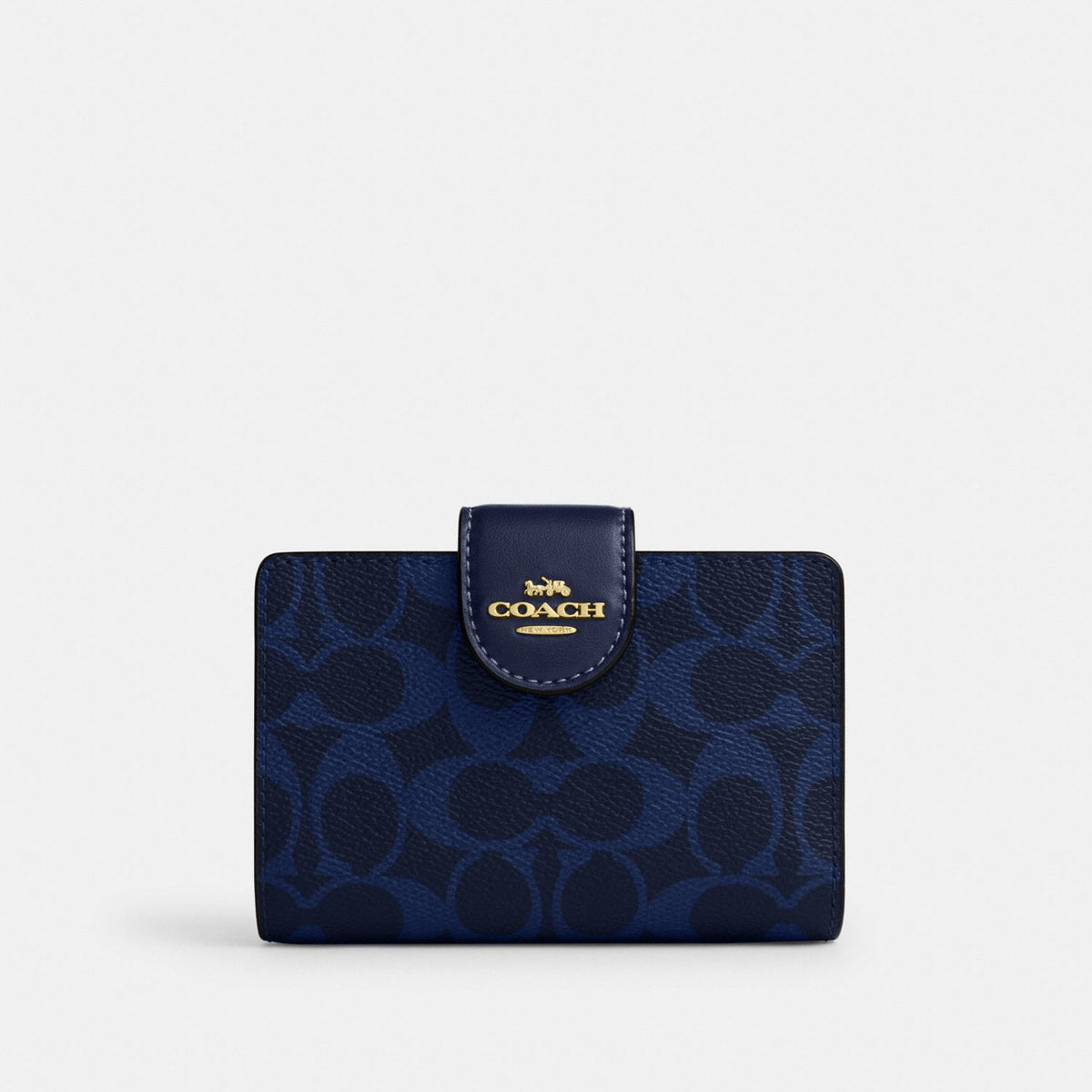 Medium Corner Zip Gold/Navy