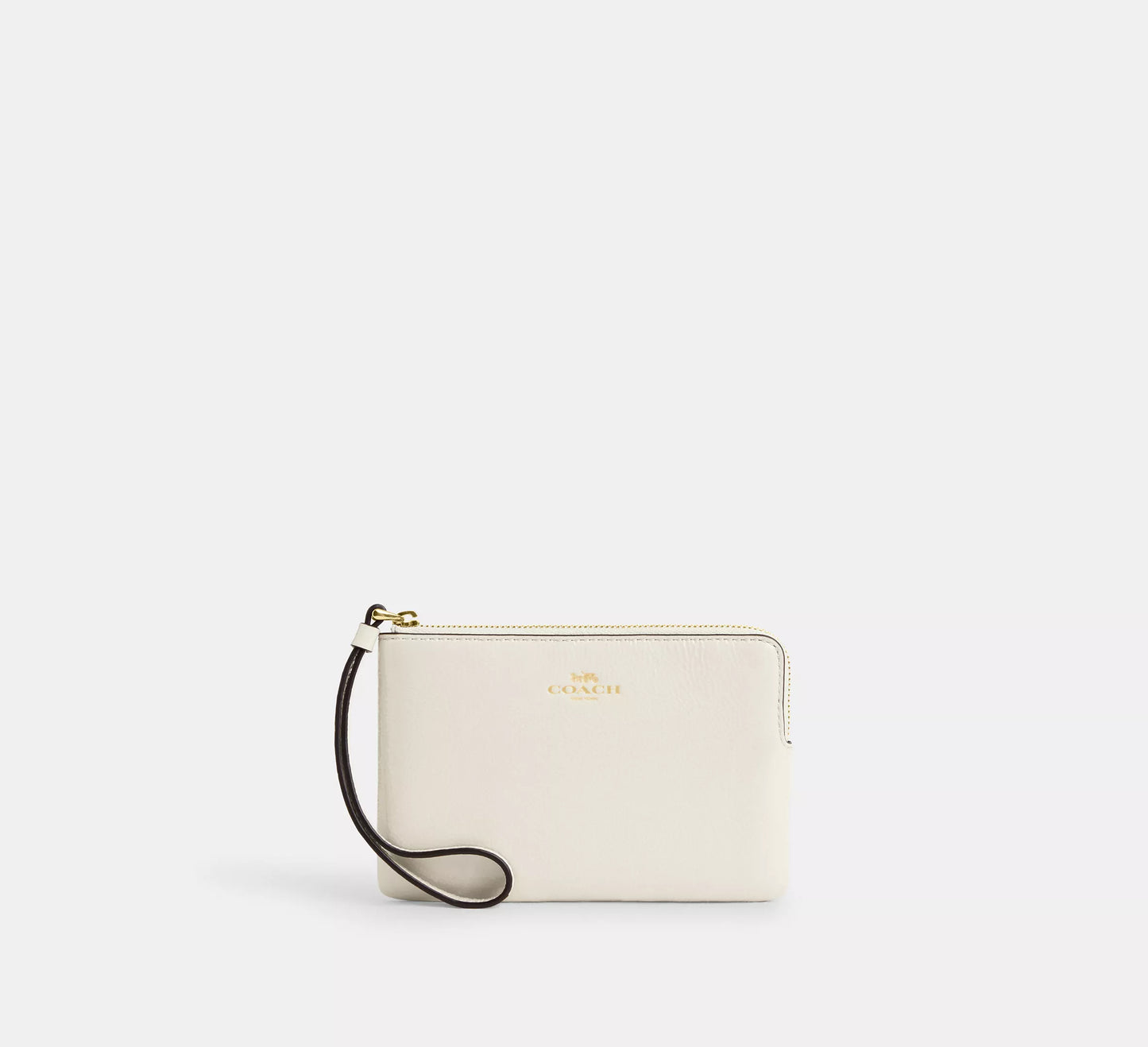 Coach Corner Zip Wristlet In Signature Canvas With Stripe