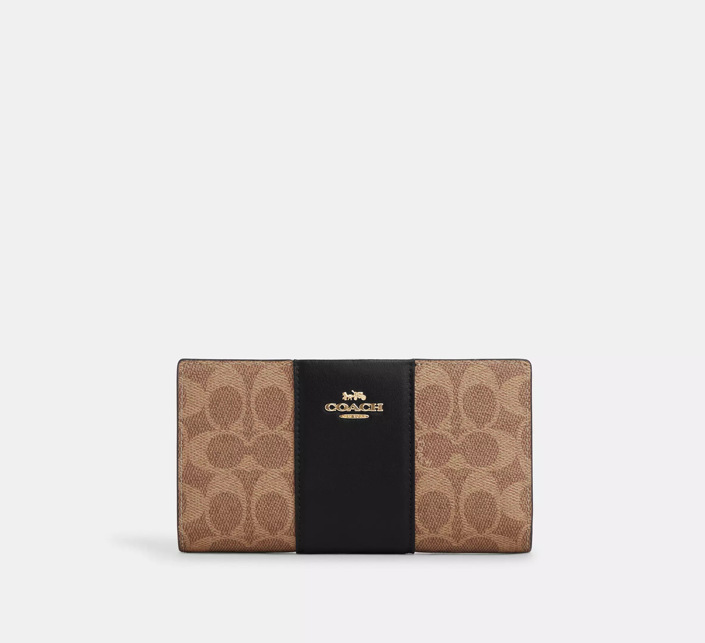 Cartera fina con cremallera de Coach en lona distintiva 