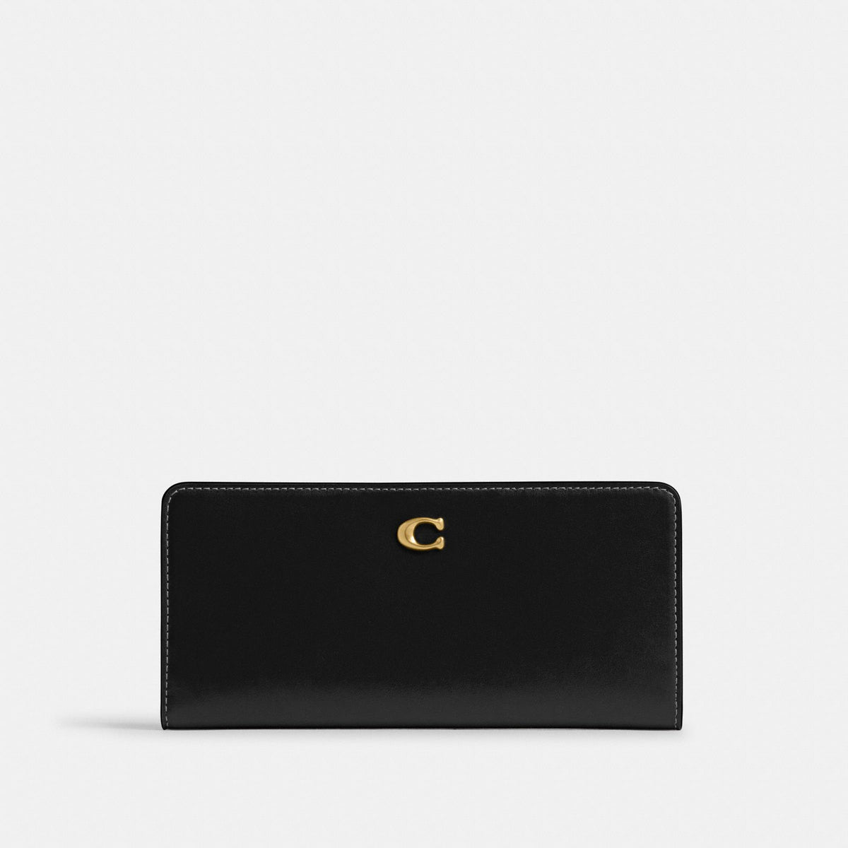 Coach Essential Slim Wallet Brass Black front