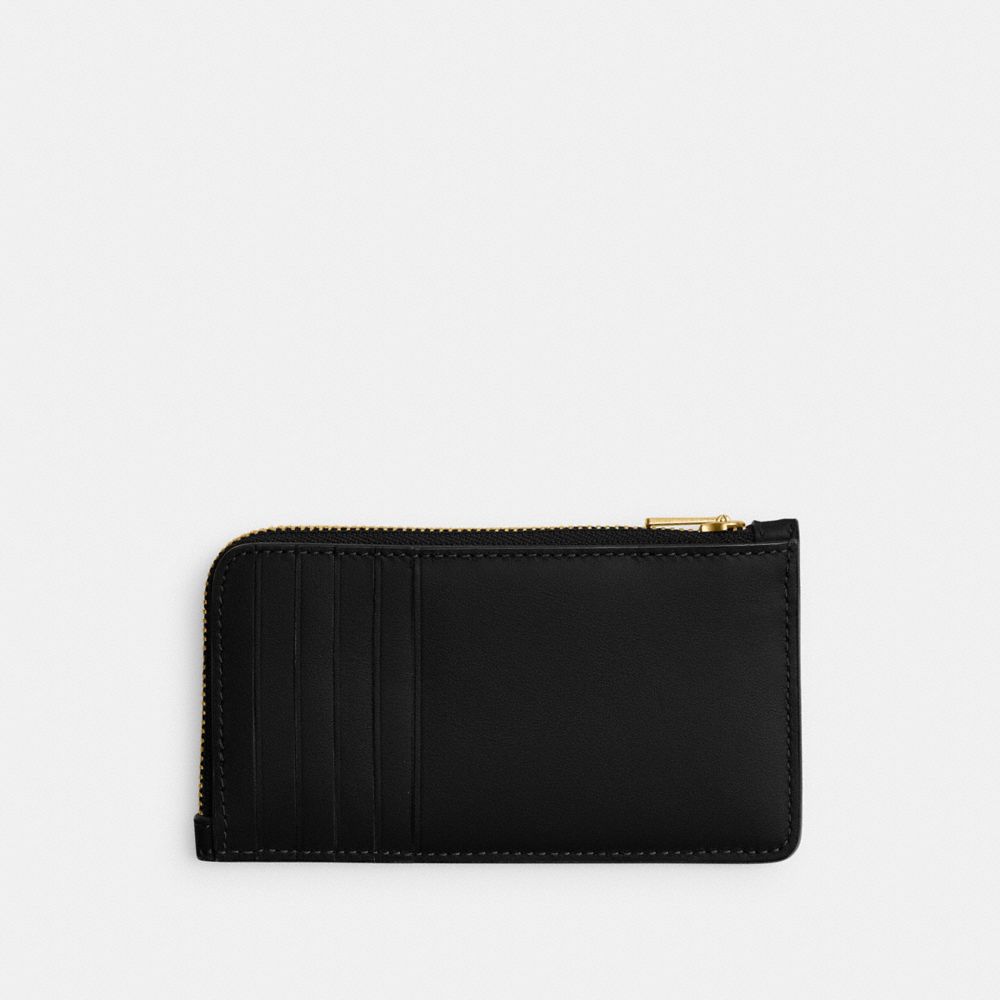 Coach New York Zip Card Case - Brass/Black