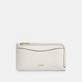 Coach New York Zip Card Case - Brass/Chalk