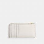 Coach New York Zip Card Case - Brass/Chalk