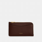 Coach New York Zip Card Case - Brass/Maple