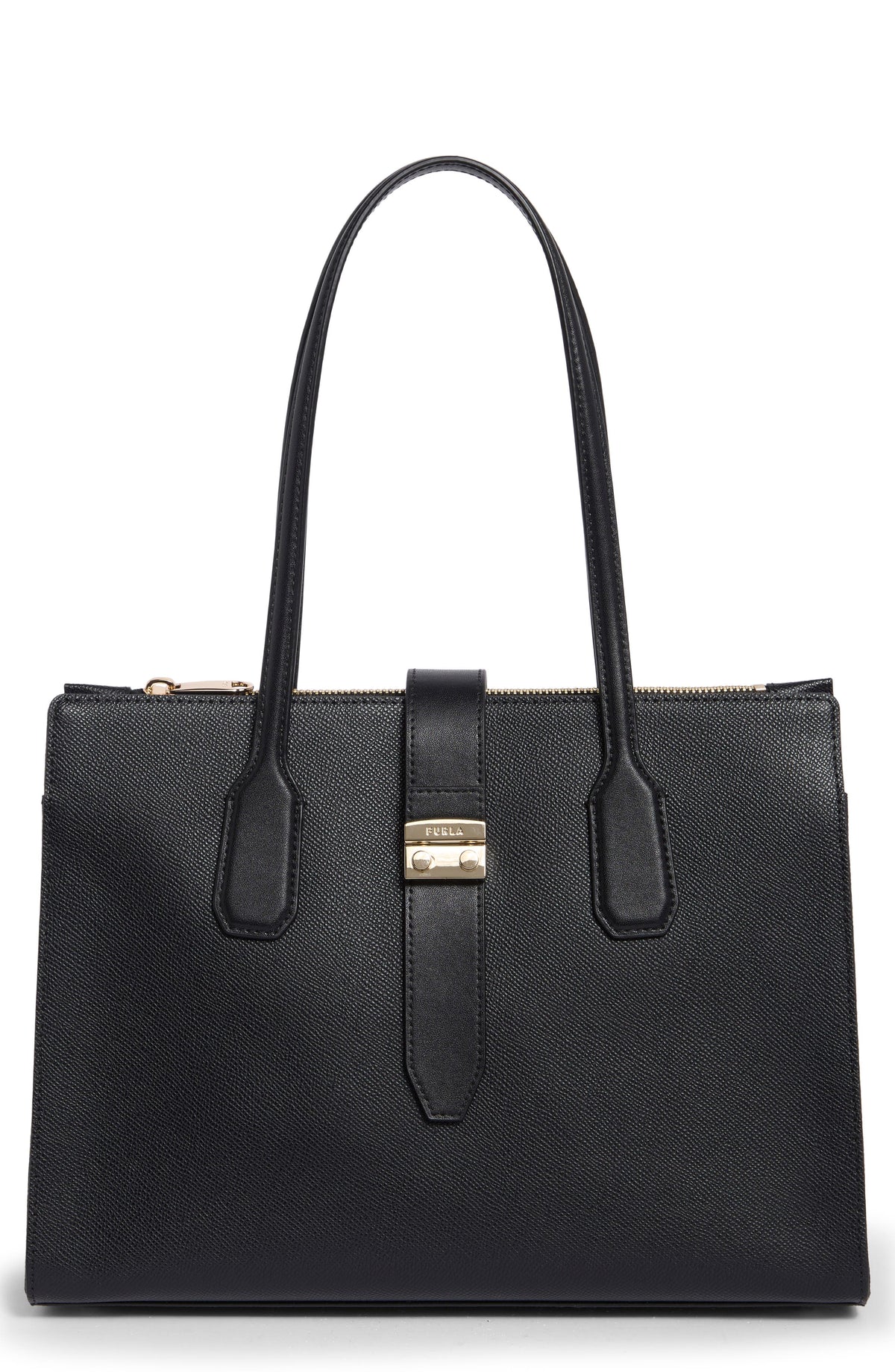 Furla Metropolis Leather Tote Bag - Black