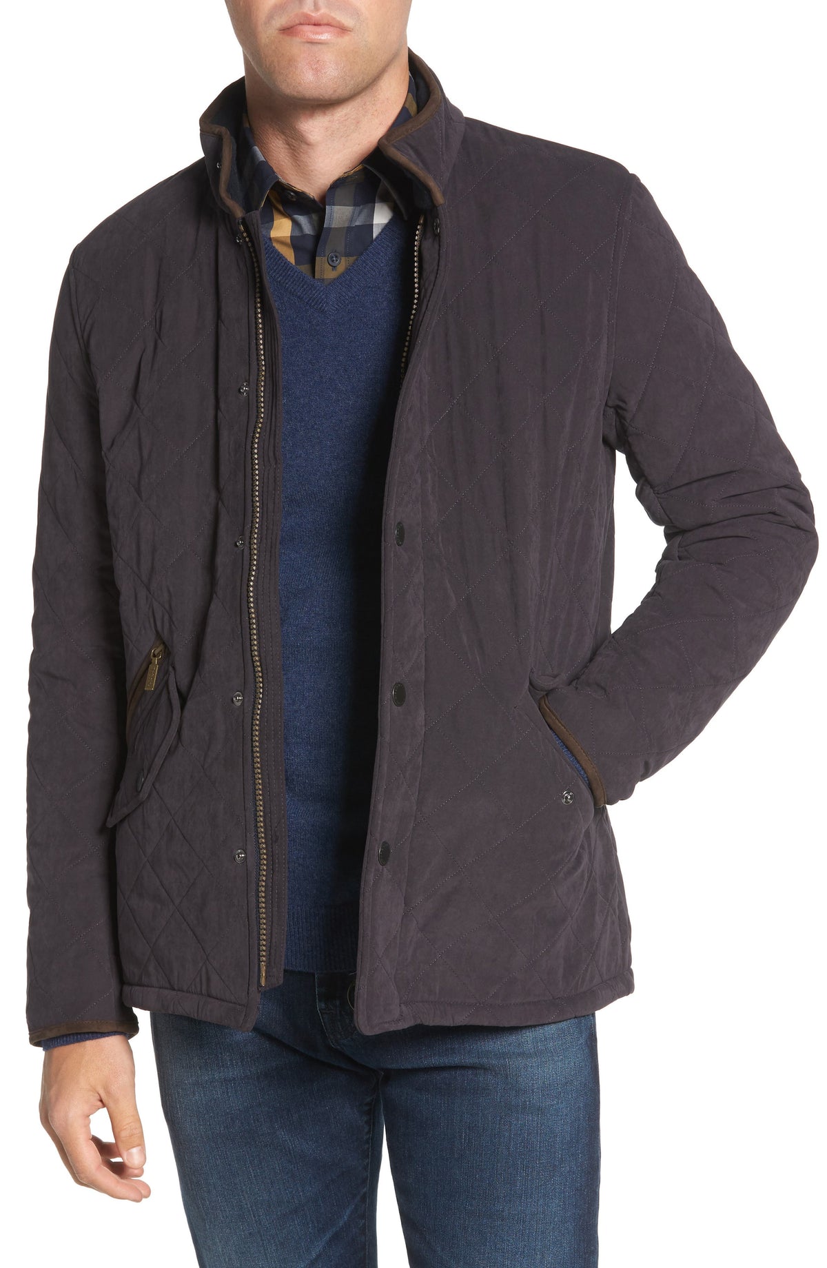 Barbour Men's Bowden Quilted Nylon Jacket - Navy