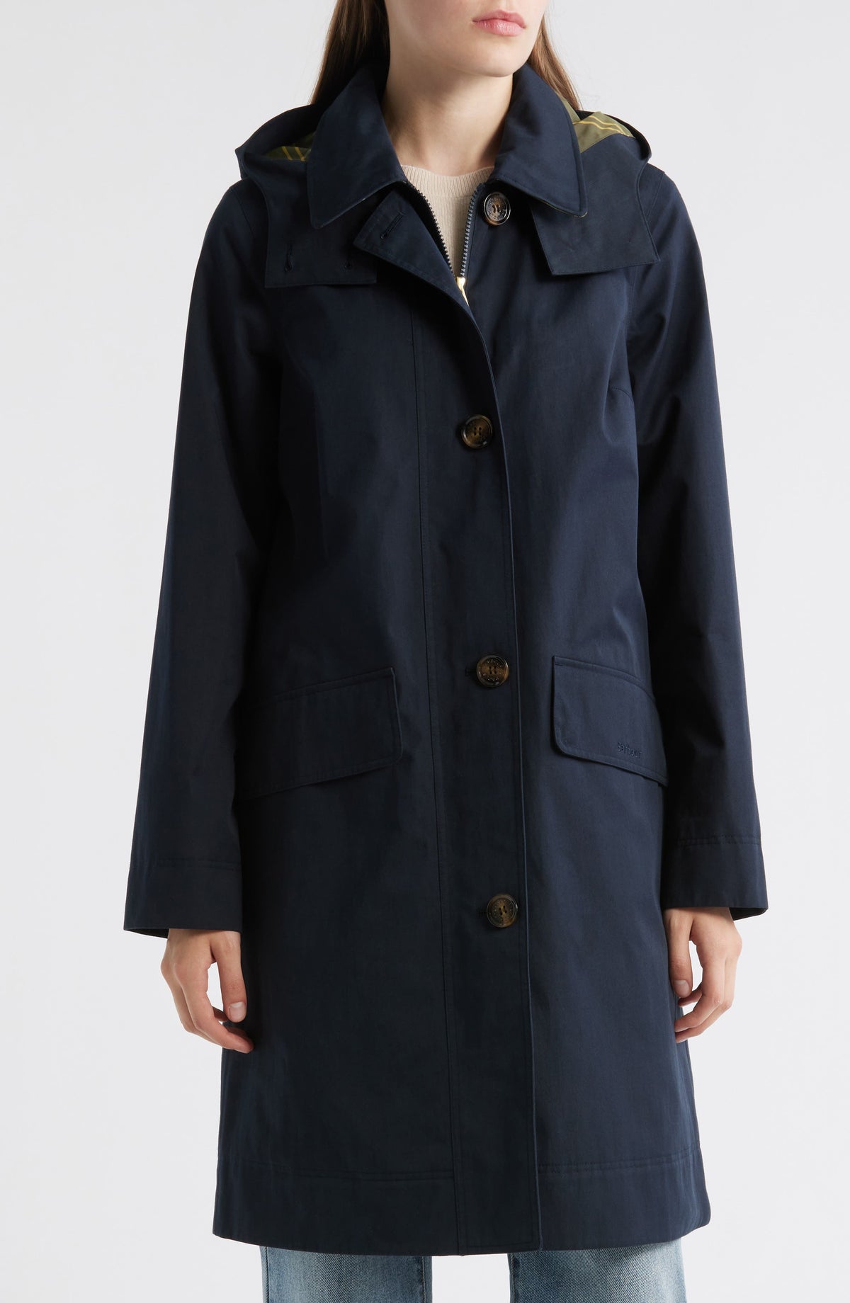 Barbour Women's Hebrides Longline Waterproof Jacket Dark Navy
