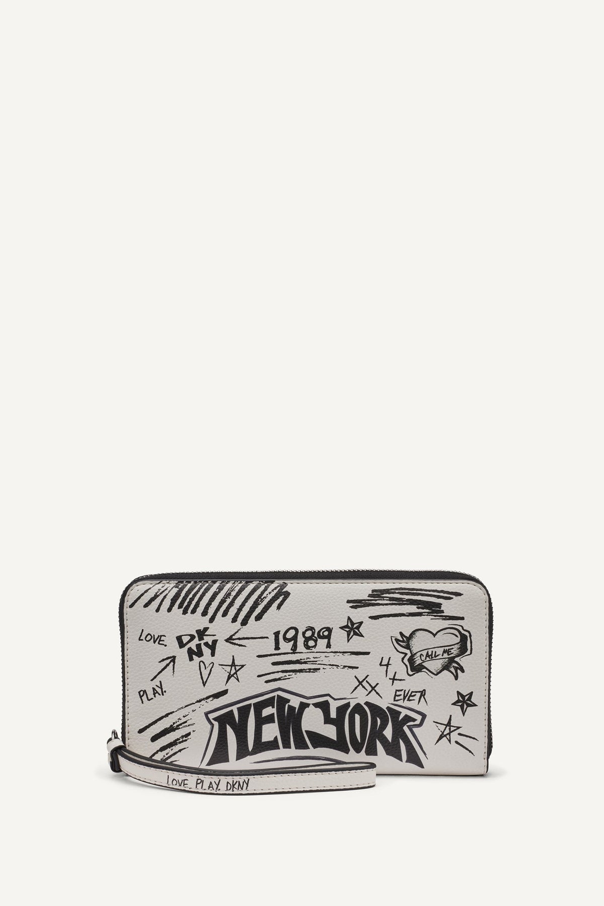 DKNY Bryar Large Zip Around Wallet With Wristlet - Marshmallow