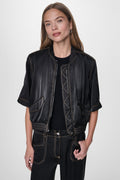 DKNY Women's Contrast Stitch Jacket
