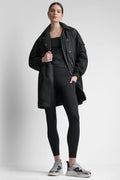 DKNY Women's Long Jacket with Removable Hood
