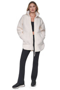DKNY Women's Long Sherpa Jacket