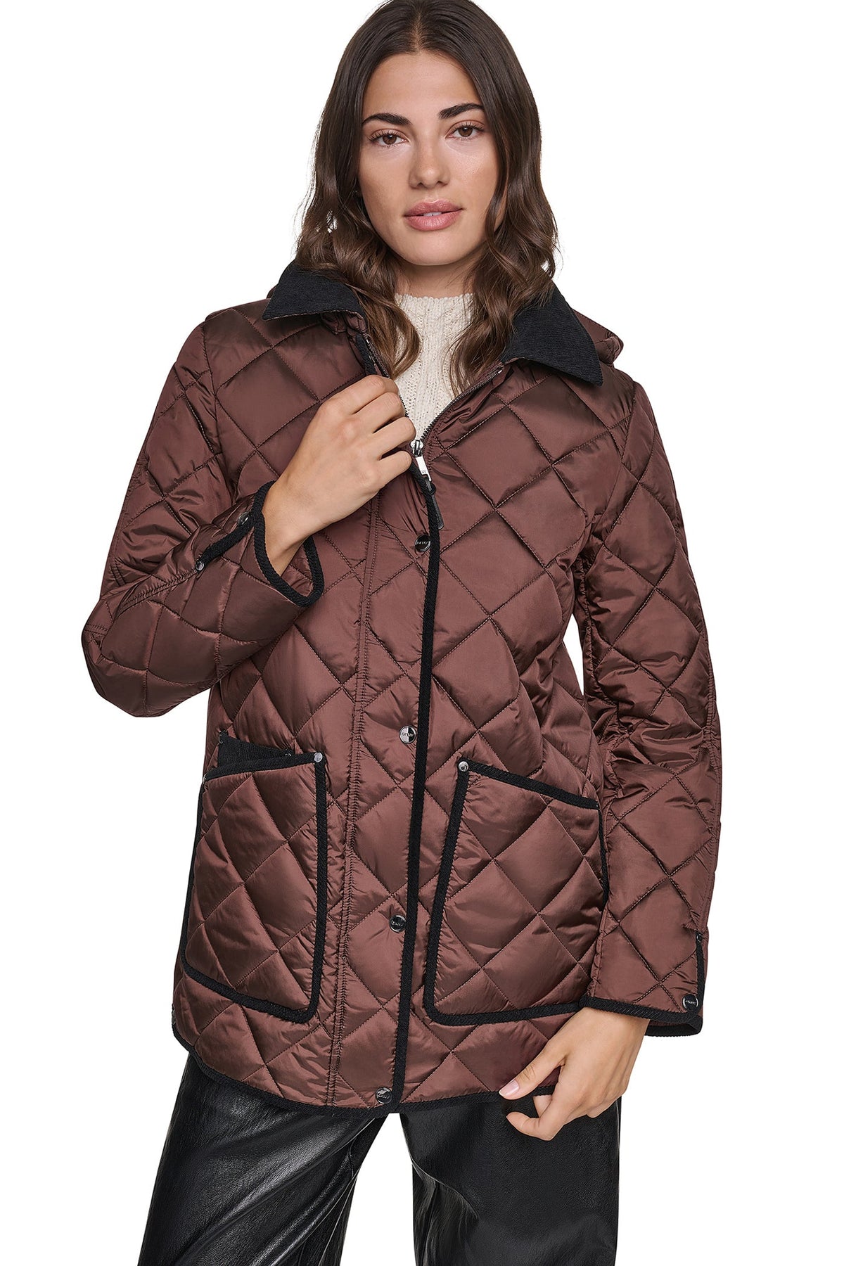 DKNY Women's Quilted Barn Jacket
