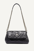 DKNY Soho Small Flap Crossbody Bag - Black/Silver