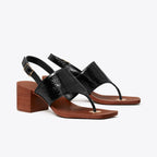Tory Burch Double T Coin Heeled Sandal