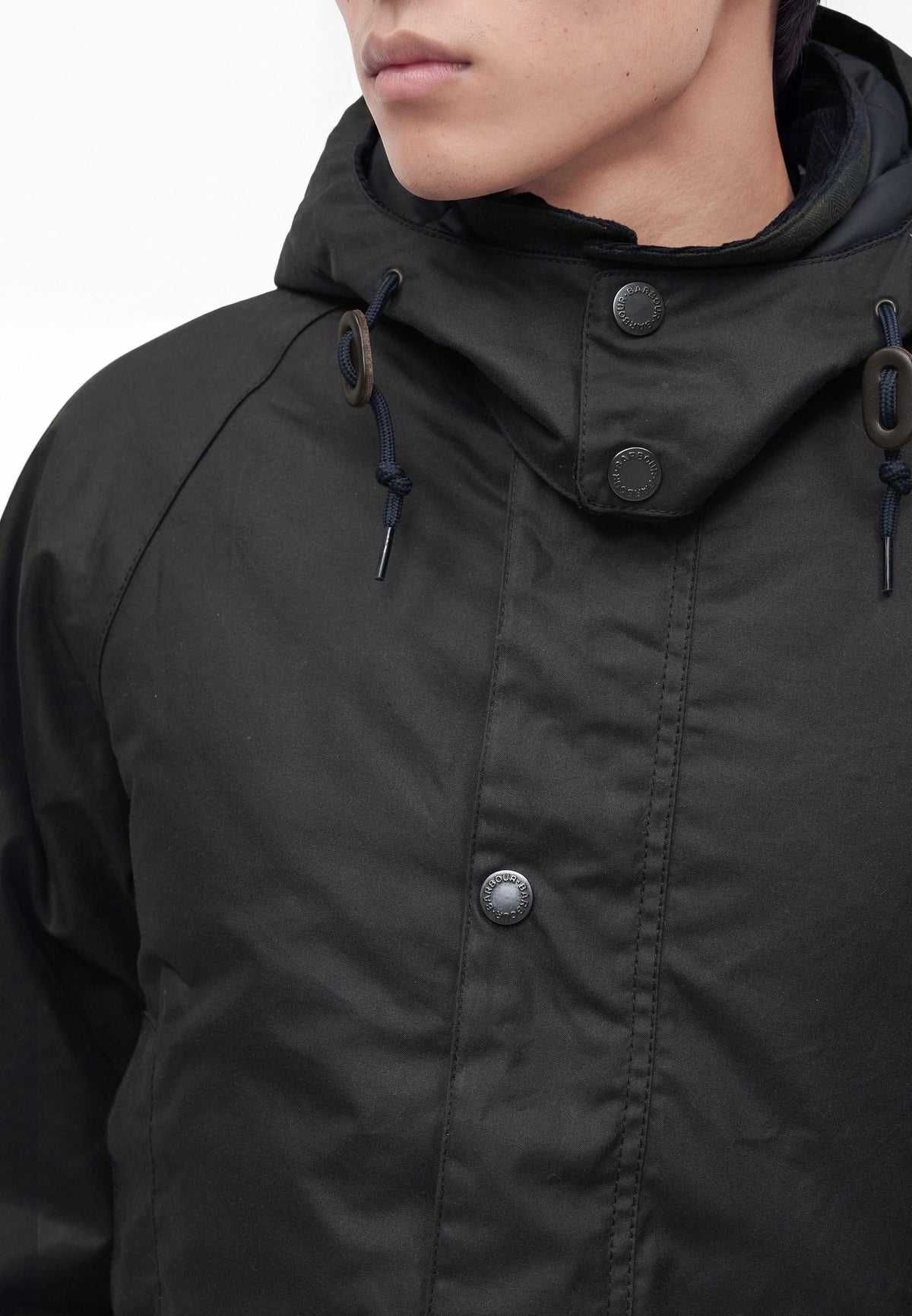 Barbour Men's Modern Beaufort Hooded Waxed Cotton Jacket – Navy