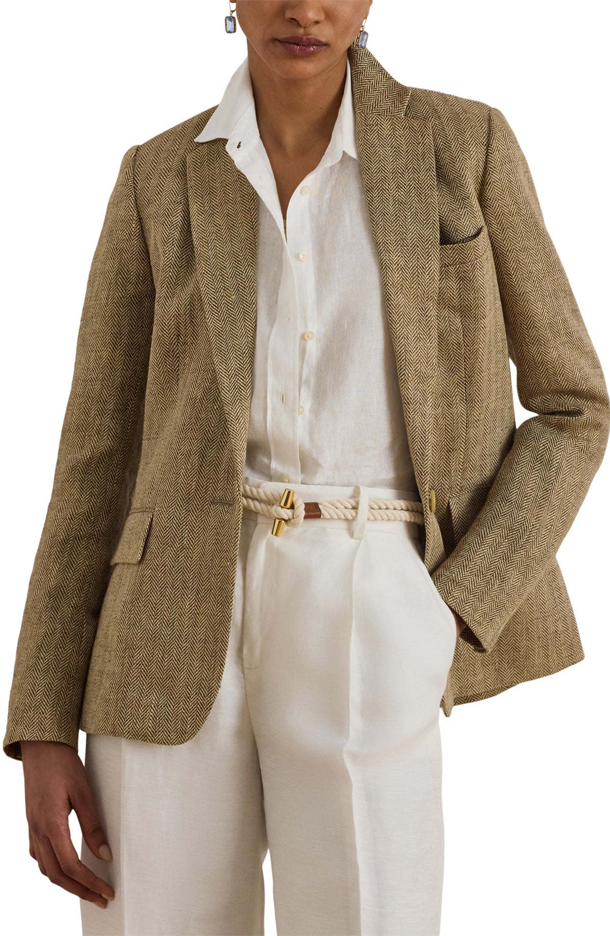 Ralph Lauren Women's Linen Herringbone Jacket