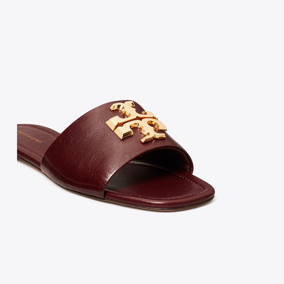 Eleanor Slide - Dark Carmine / Gold