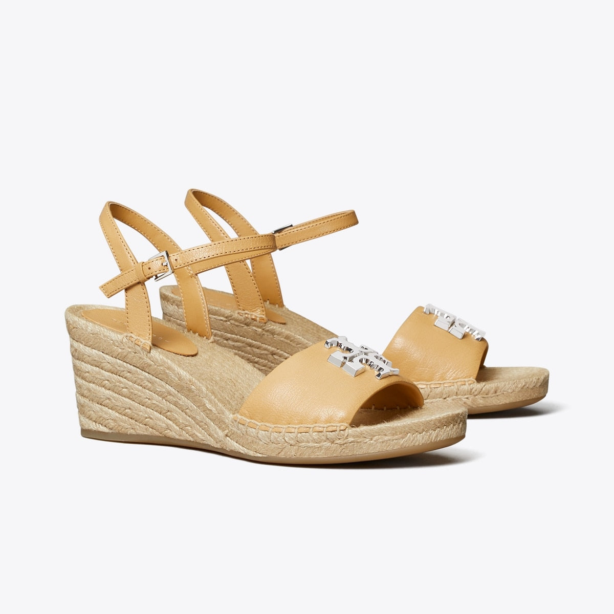 Eleanor Wedge Espadrille - Honeycomb Tan / Silver
