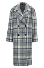 Barbour Fenella Tartan Double-Breasted Long Coat flat
