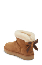 UGG Mini Bailey Bow Faux Shearling Boot Chestnut back