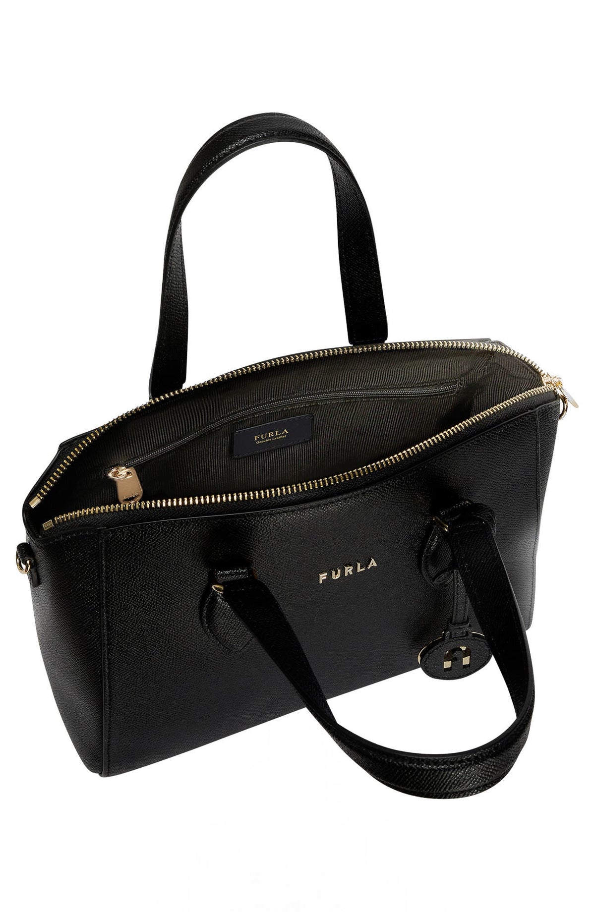 Furla Minerva Satchel Bag S - Black