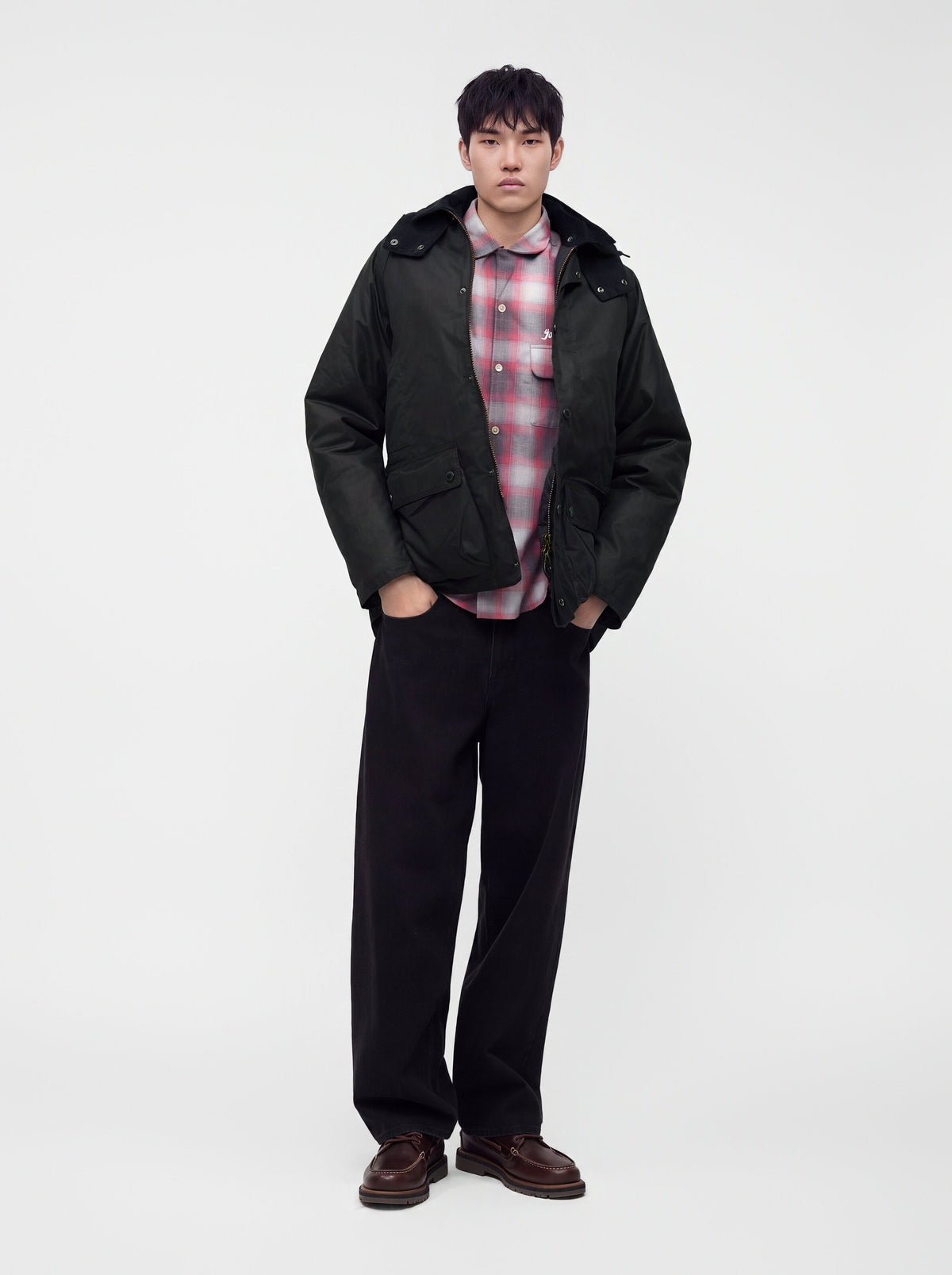 Barbour Men's Modern Beaufort Hooded Waxed Cotton Jacket – Navy