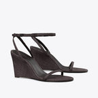 Gigi Raffia Wedge - Cocoa