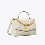Tory Burch Kira Chevron Top-Handle Satchel - New Cream