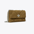 Tory Burch Kira Diamond Quilt Suede Shoulder Bag