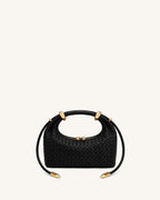 JW PEI Ellie Top Handle Bag - Woven Dark Black