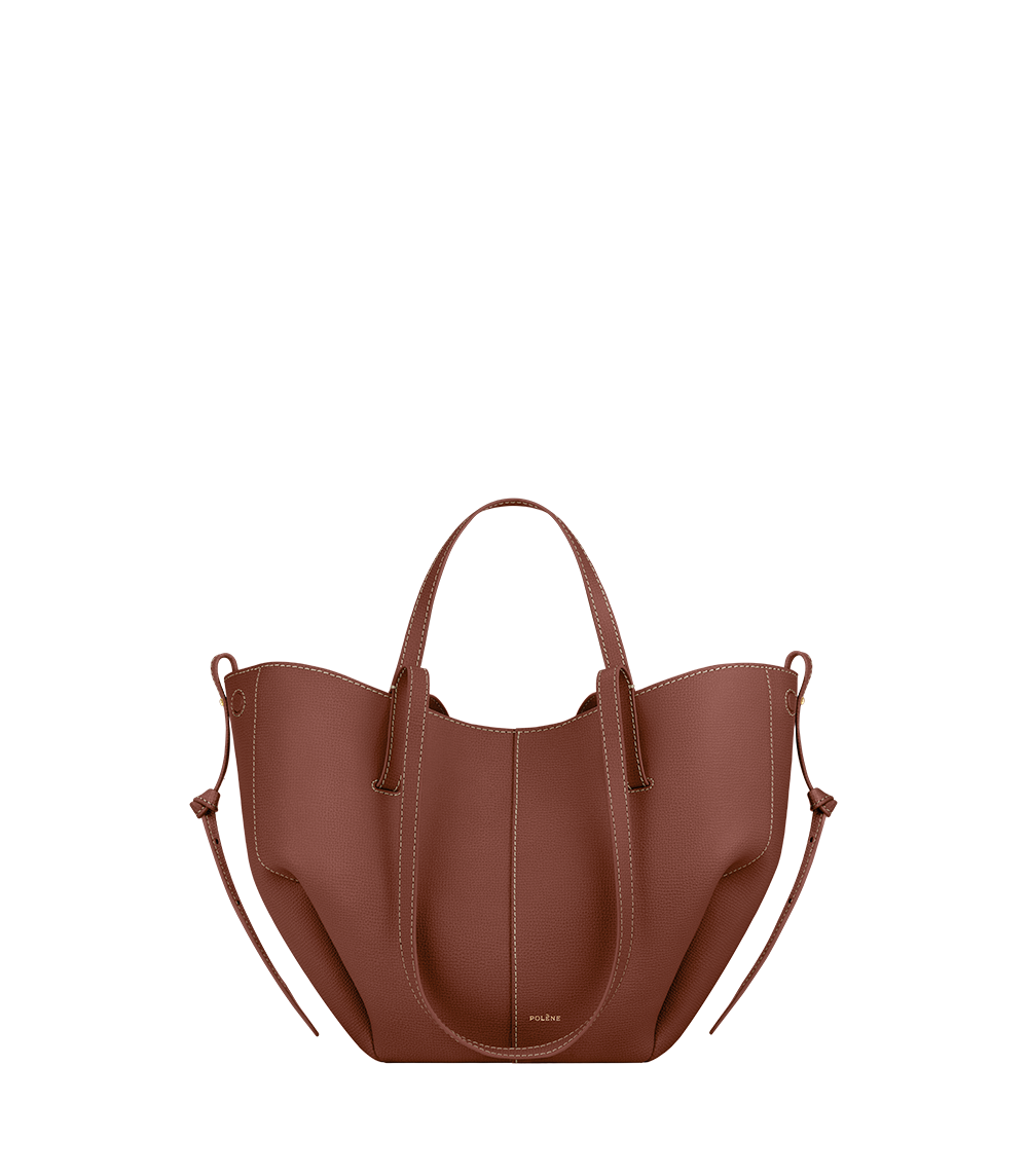 Polène Cyme Mini - Textured - Cognac